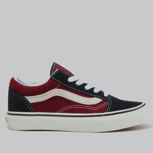 wine red vans old skool